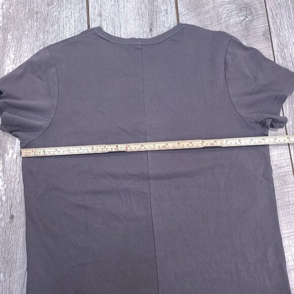 Alphalete Shirt Womens Medium Crew Neck Gray Logo Short Sleeve Athletic Top - Picture 7 of 8